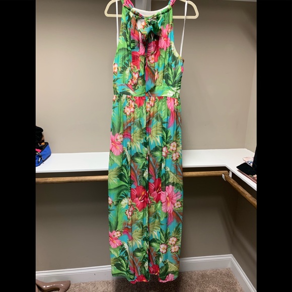 long tropical dresses